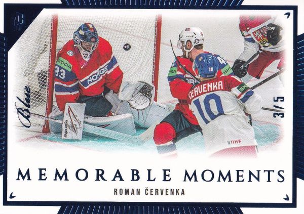 insert karta ROMAN ČERVENKA 23-24 LC Golden Prague Belongs to Us Memorable Moments Blue /5